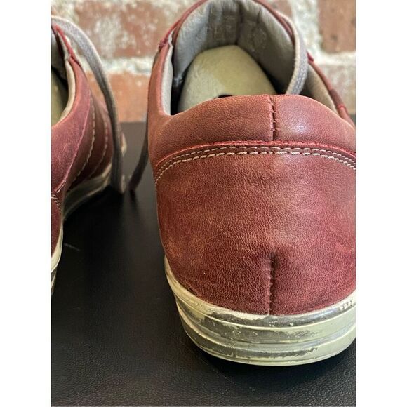 Josef Seibel Maroon Leather Comfort Shoe Men’s SZ 44 - Picture 3 of 12